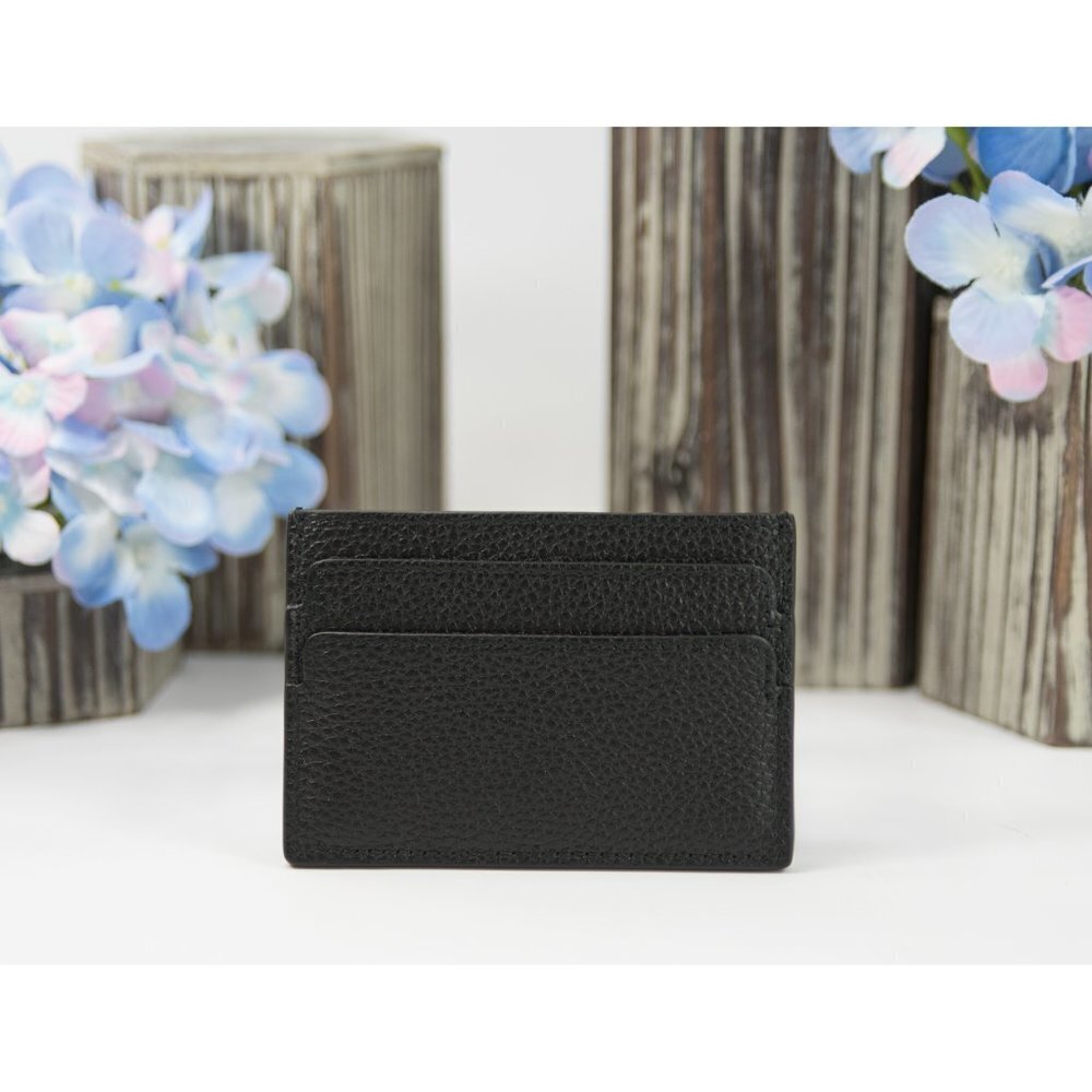 Alexander Mcqueen Skull Pebbled Leather Card Wallet - Picture 4 of 5